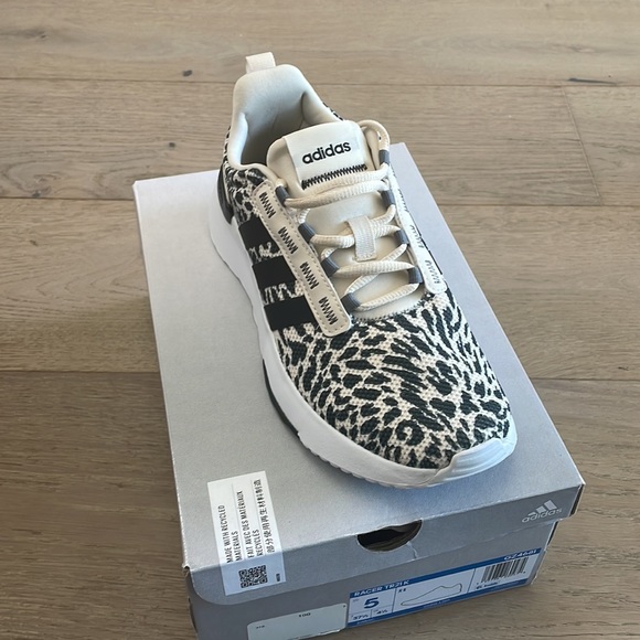 Adidas Black & Cream Leopard Racer TR21 Sneakers - Picture 3 of 8